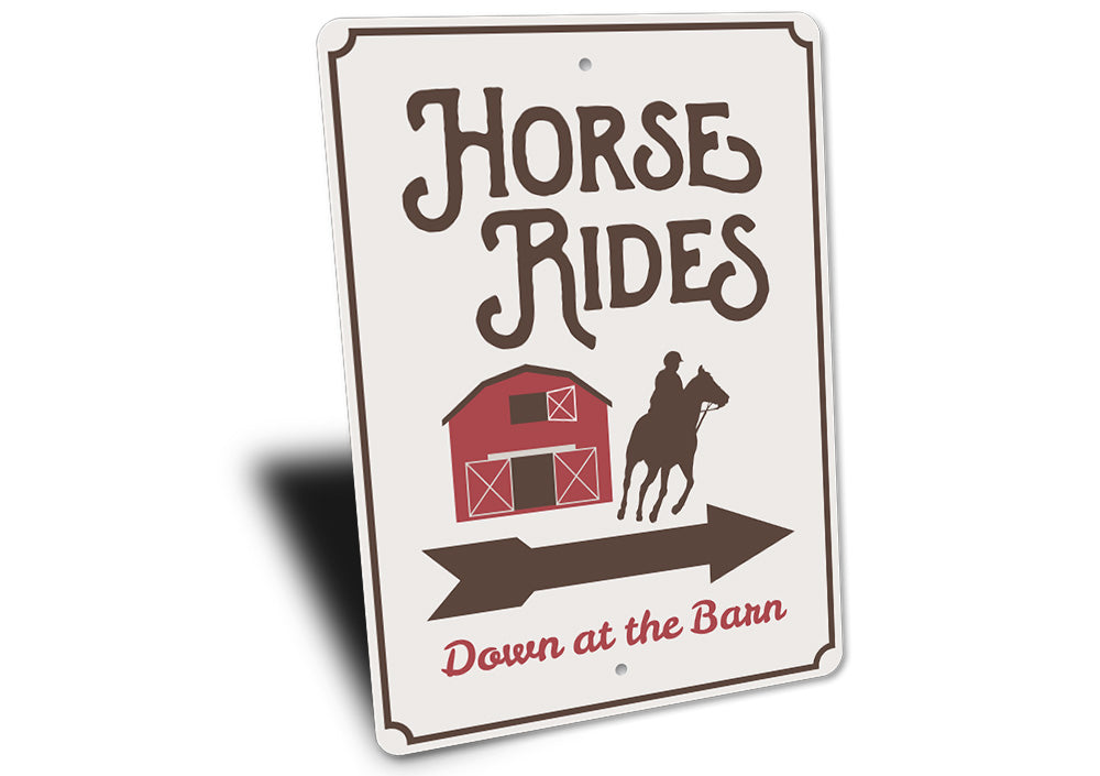 Horse Rides at the Barn Sign