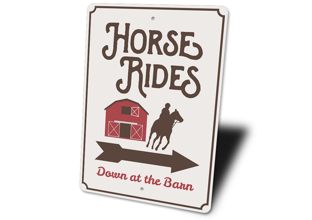 Horse Rides at the Barn Sign