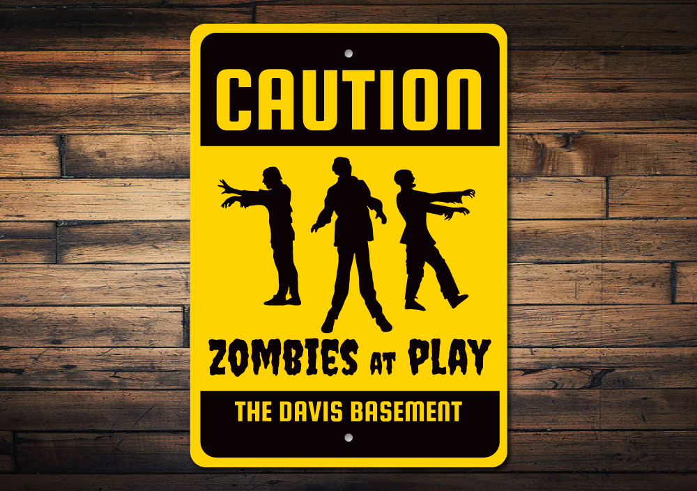 Caution Zombie Sign