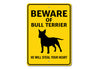 Bull Terrier Beware Sign