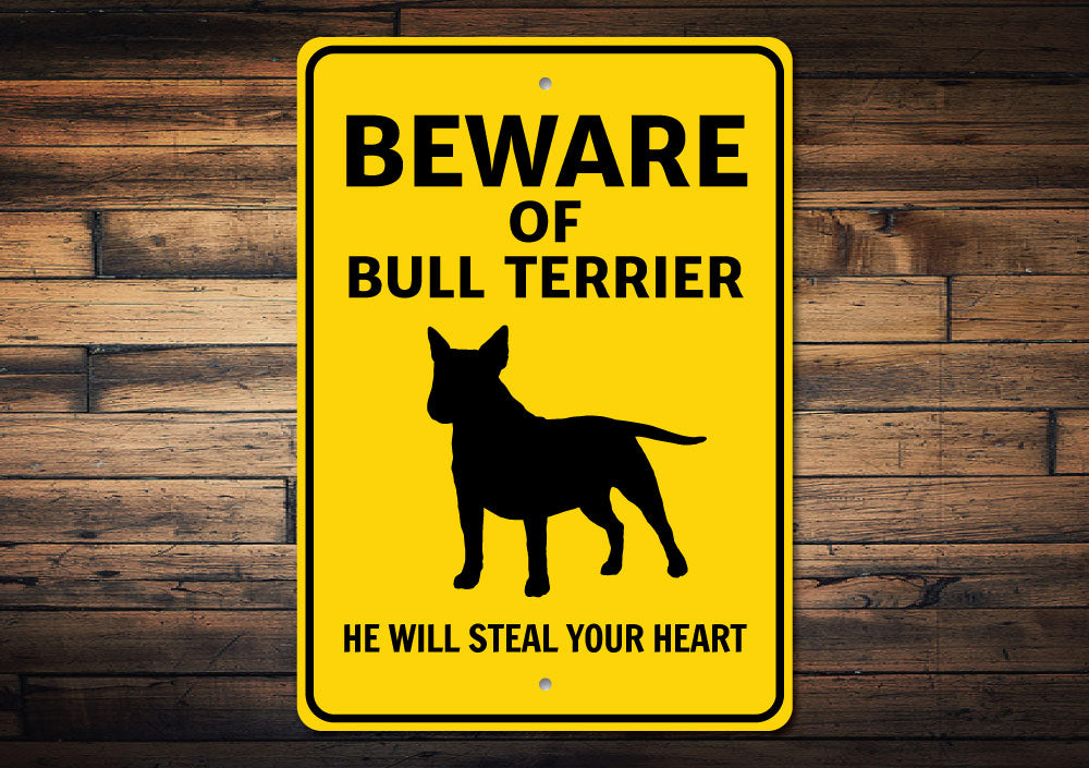 Bull Terrier Beware Sign