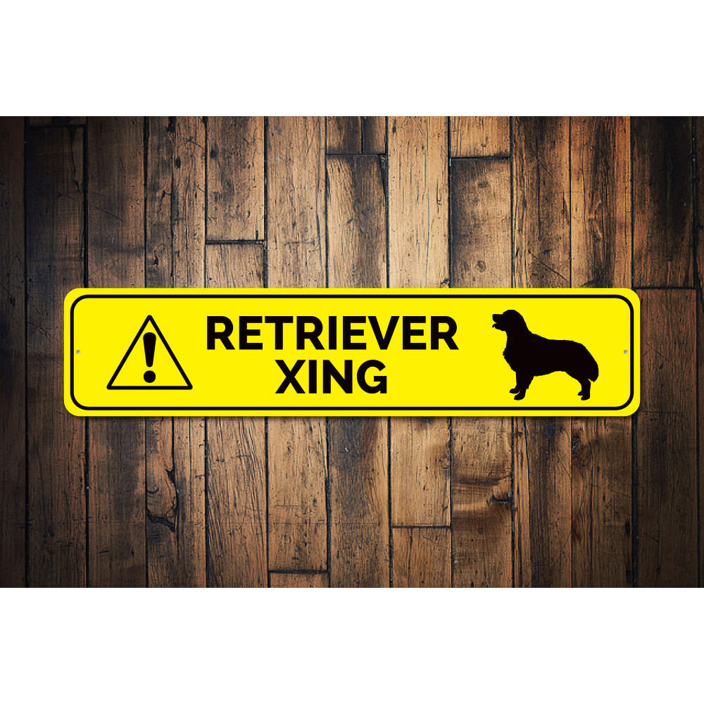 Retriever Crossing Sign Aluminum Sign