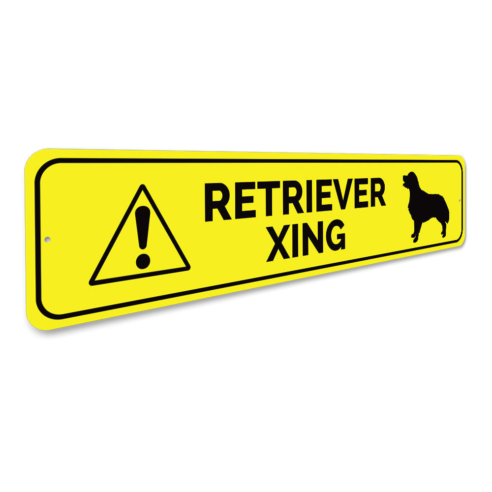 Retriever Crossing Sign Aluminum Sign