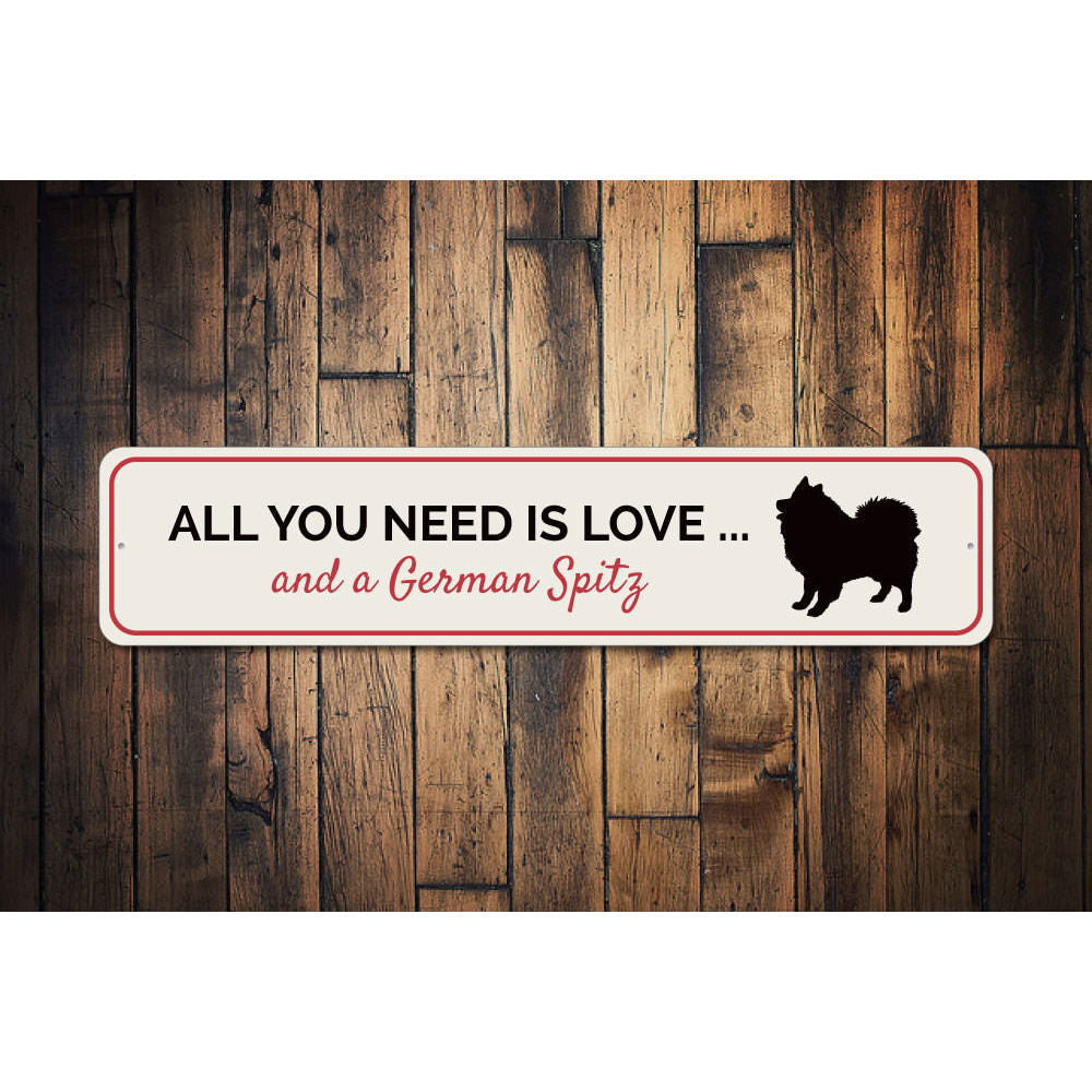 Love Dog Sign Aluminum Sign