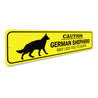 Caution German Shepherd Sign Aluminum Sign