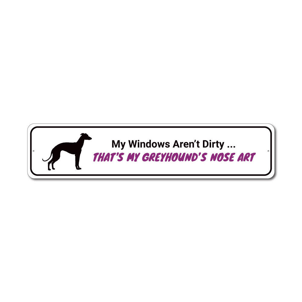 Greyhound Dog Sign Aluminum Sign