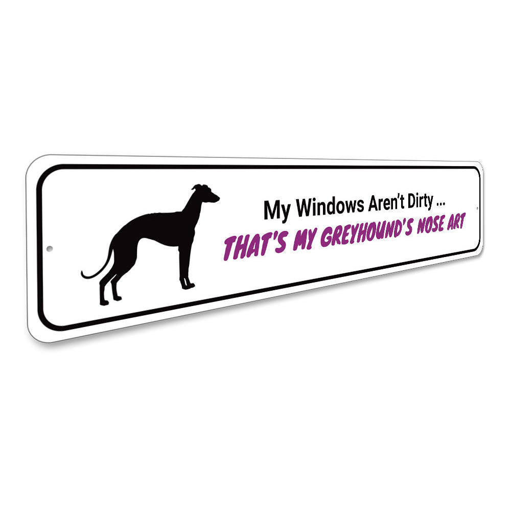 Greyhound Dog Sign Aluminum Sign