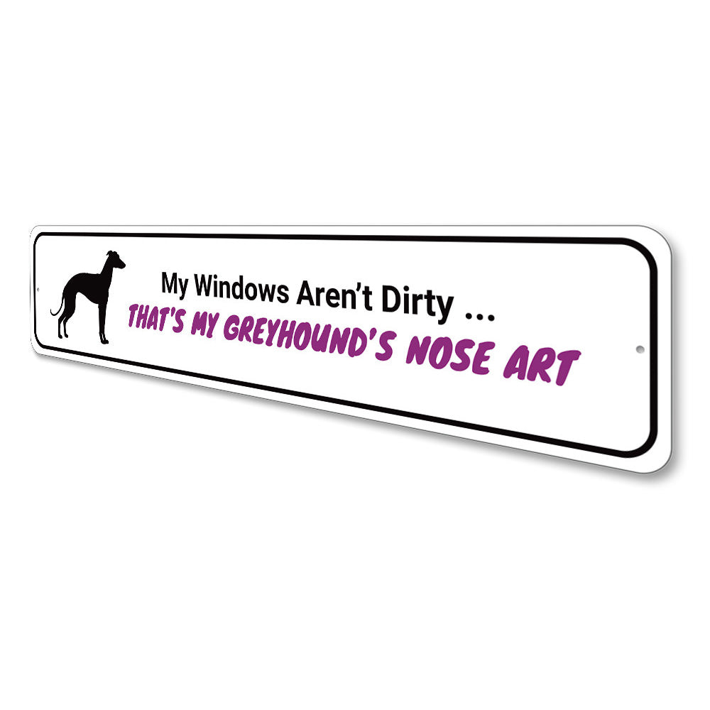 Greyhound Dog Sign Aluminum Sign