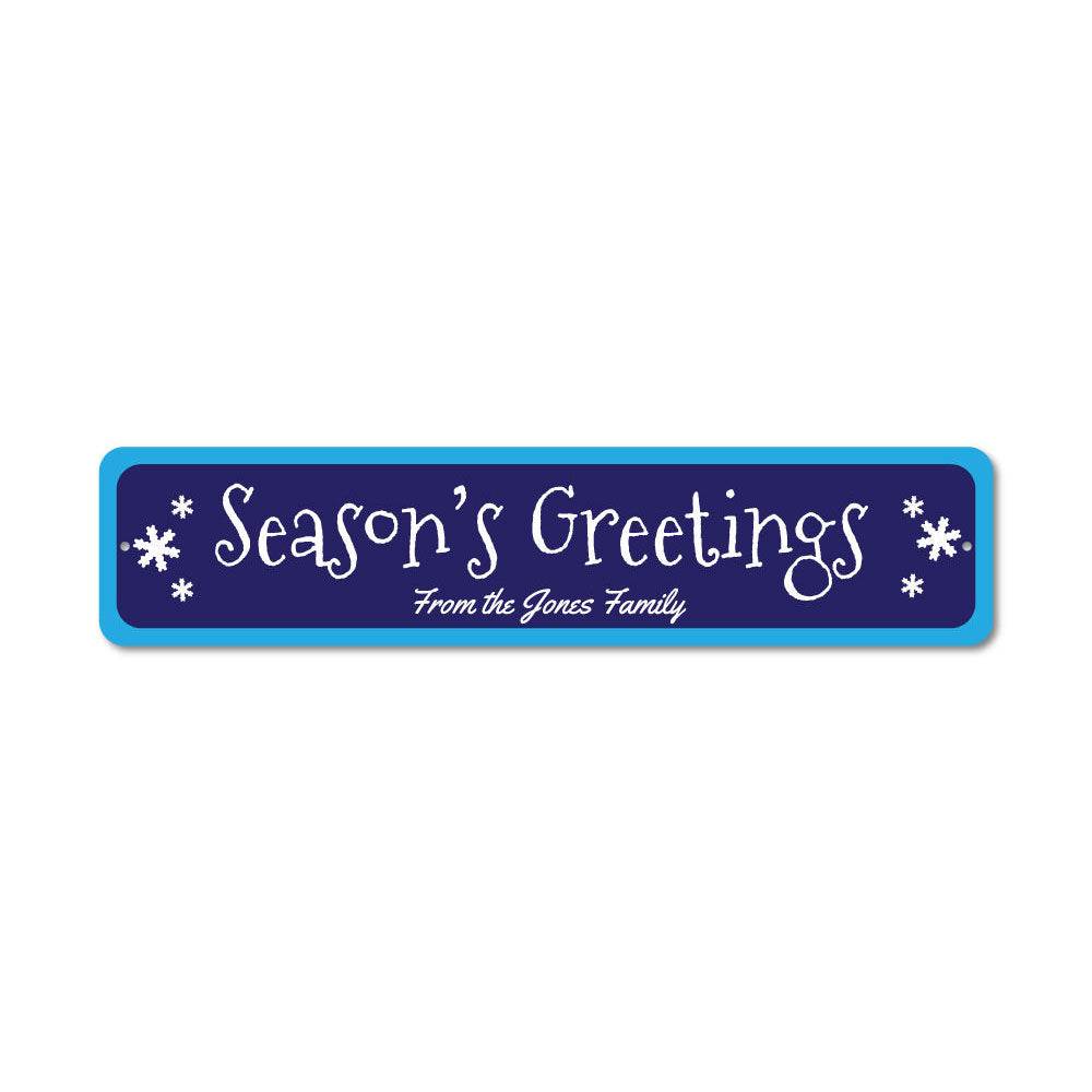 Seasons Greetings outdoor Sign Aluminum Sign