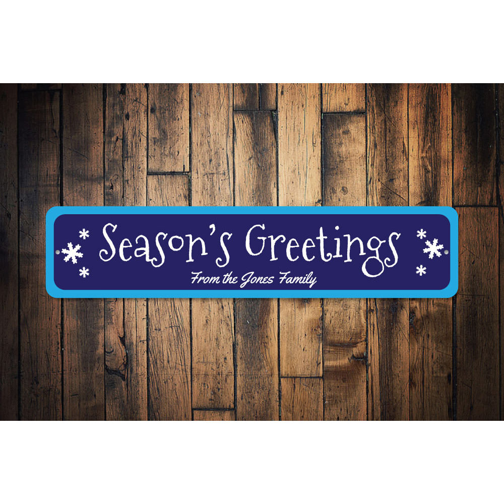 Seasons Greetings outdoor Sign Aluminum Sign