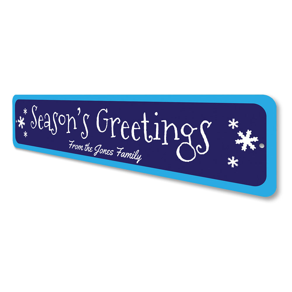 Seasons Greetings outdoor Sign Aluminum Sign