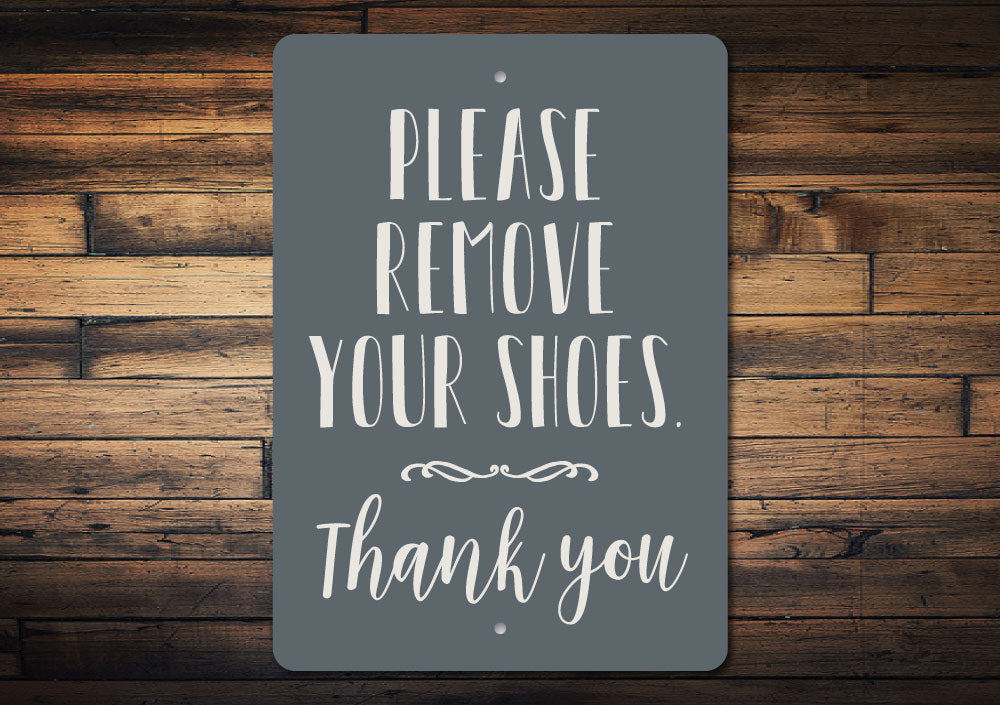 Remove Shoes Sign