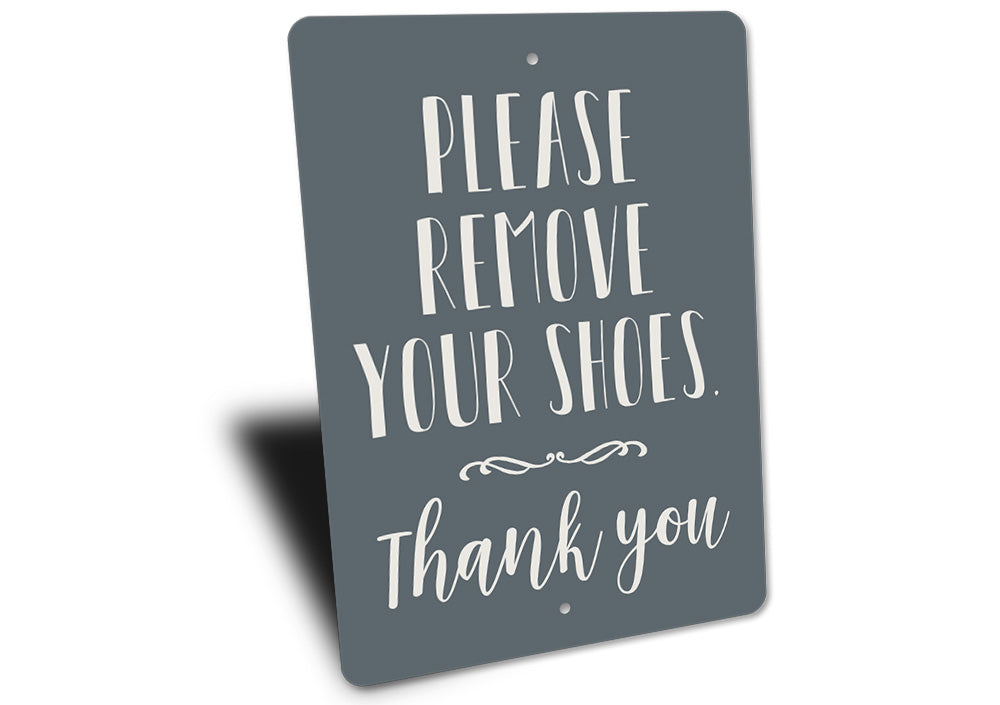 Remove Shoes Sign