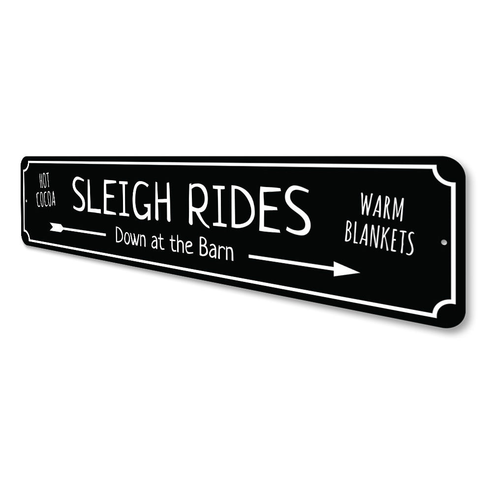 Sleigh Rides Sign Aluminum Sign
