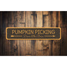 Pumpkin Picking Sign Aluminum Sign