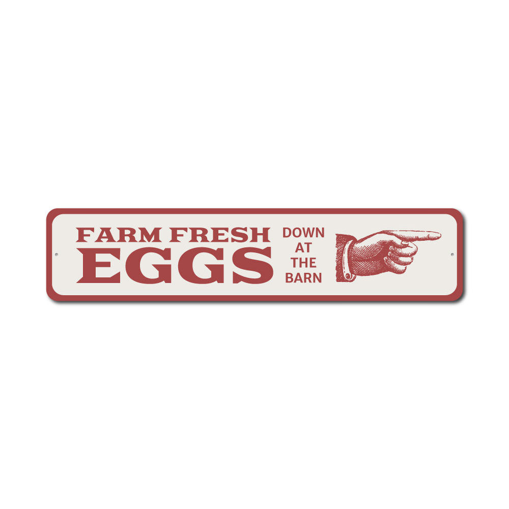Eggs Sign Aluminum Sign