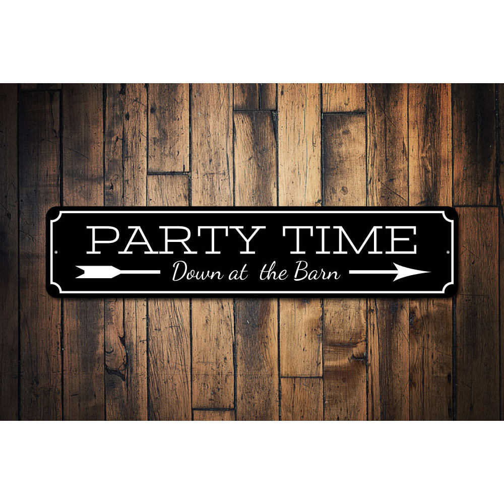 Party Time Sign Aluminum Sign