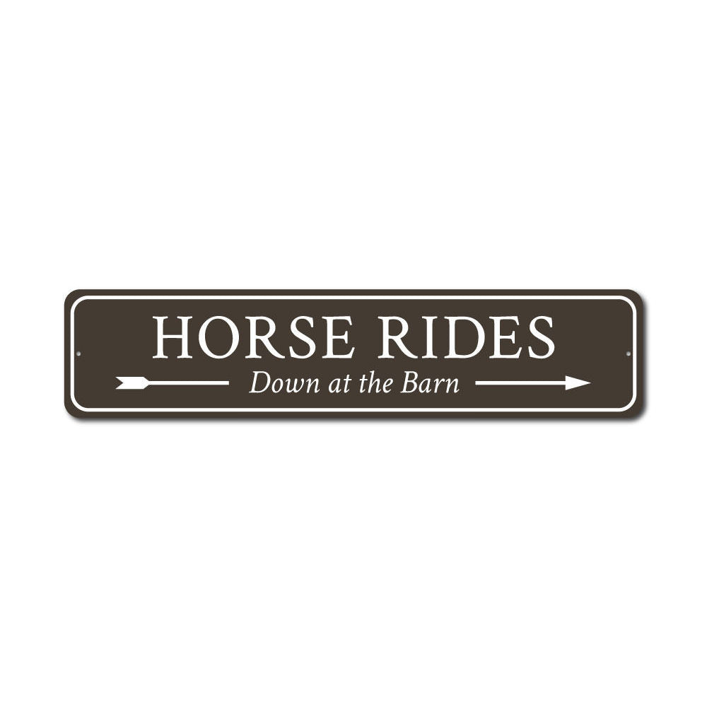 Horse Rides Sign Aluminum Sign