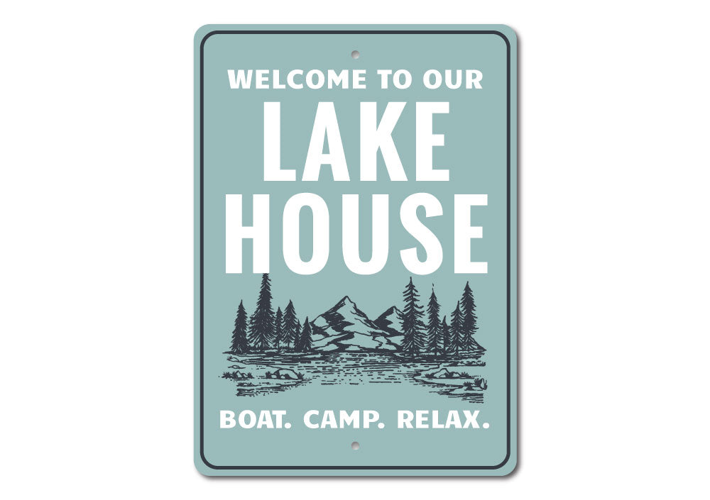 Lake Scene Sign