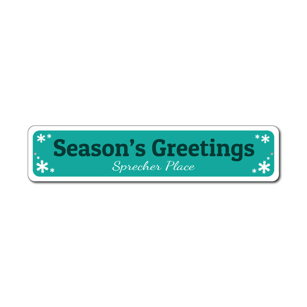 Season's Greetings Sign Aluminum Sign