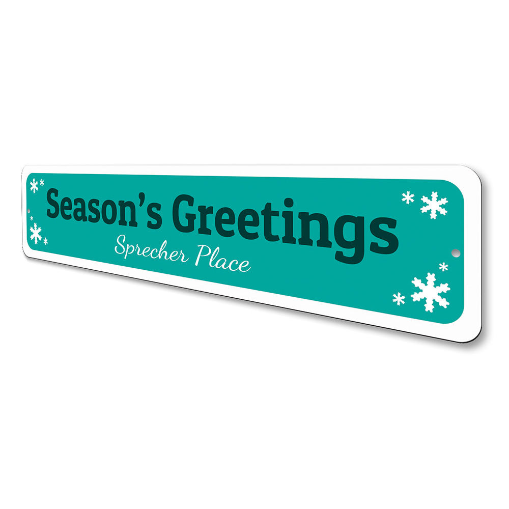 Season's Greetings Sign Aluminum Sign