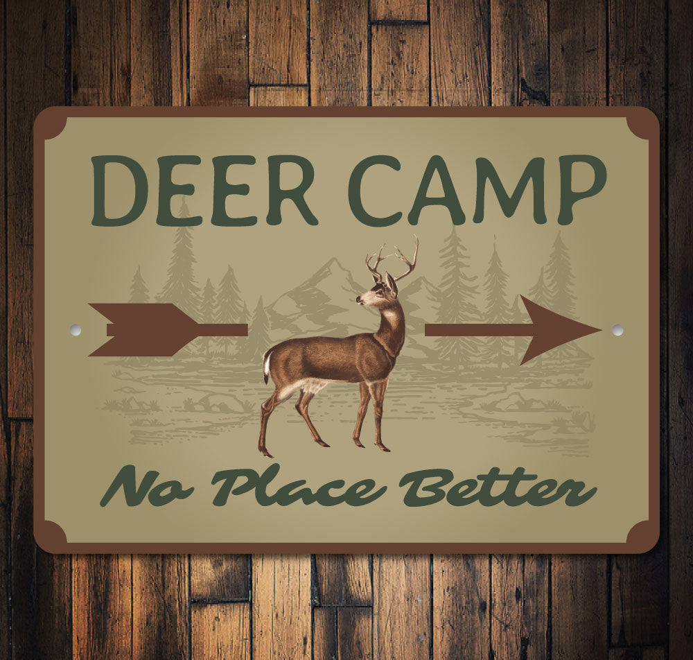 Deer Camp Arrow Sign