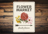 Flower Market Arrow Sign