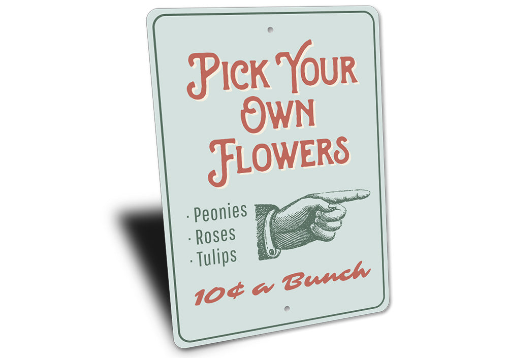 Flower Picking Sign