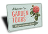 Garden Tours Arrow Sign