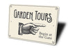 Garden Tours Directional Sign Aluminum Sign
