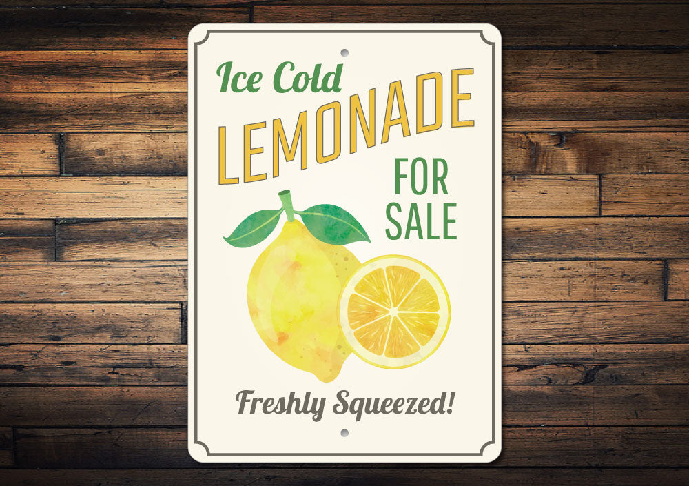 Ice Cold Lemonade Sign