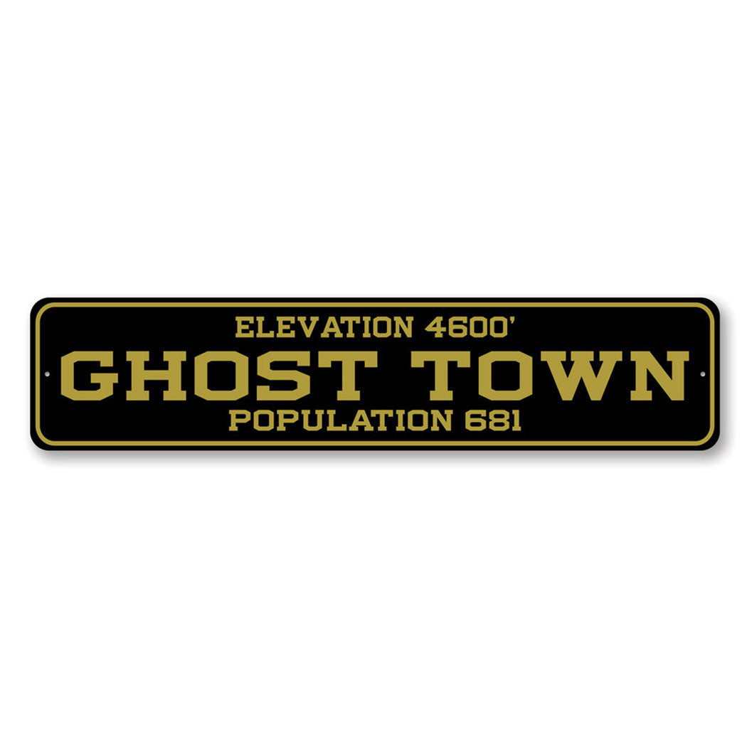 Angleton Population Sign Ghost Town Personalized Population Sign – Lizton Sign Shop