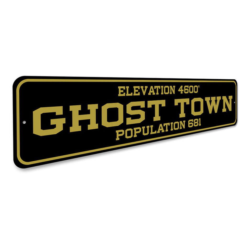 Ghost Town Personalized Population Sign – Lizton Sign Shop