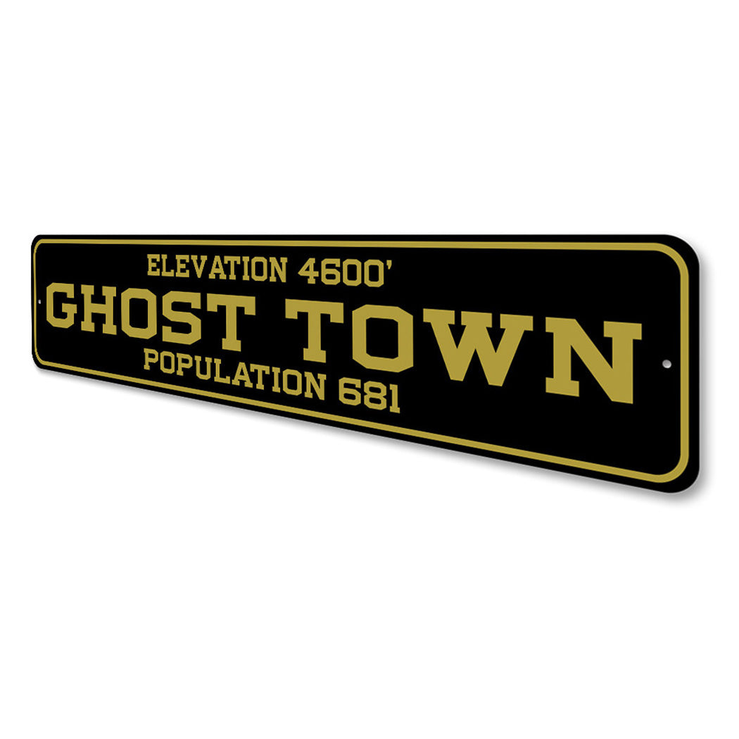 Ghost Town Personalized Population Sign – Lizton Sign Shop