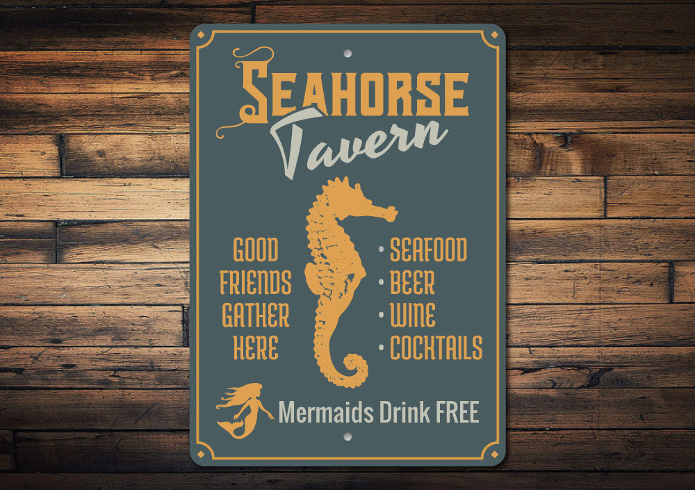 Seahorse Tavern Sign Aluminum Sign
