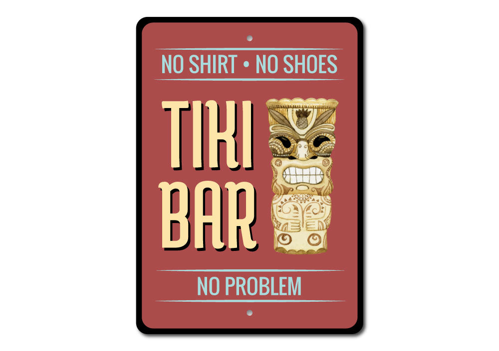 Tiki Statue Sign