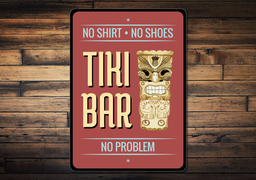 Tiki Statue Sign