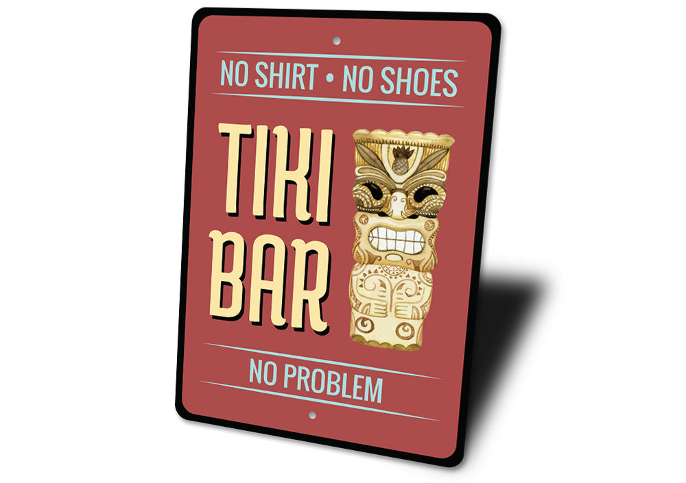 Tiki Statue Sign