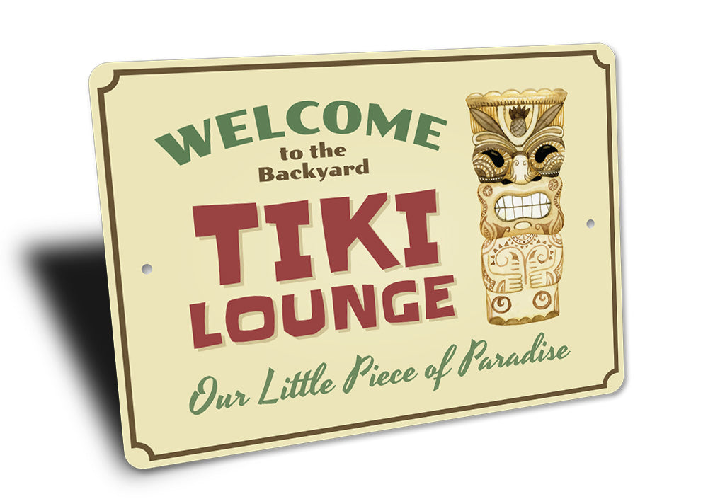Backyard Tiki Bar Sign Aluminum Sign
