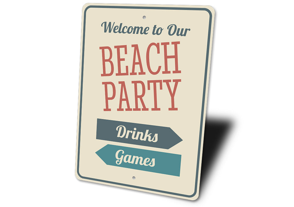 Beach Party Sign