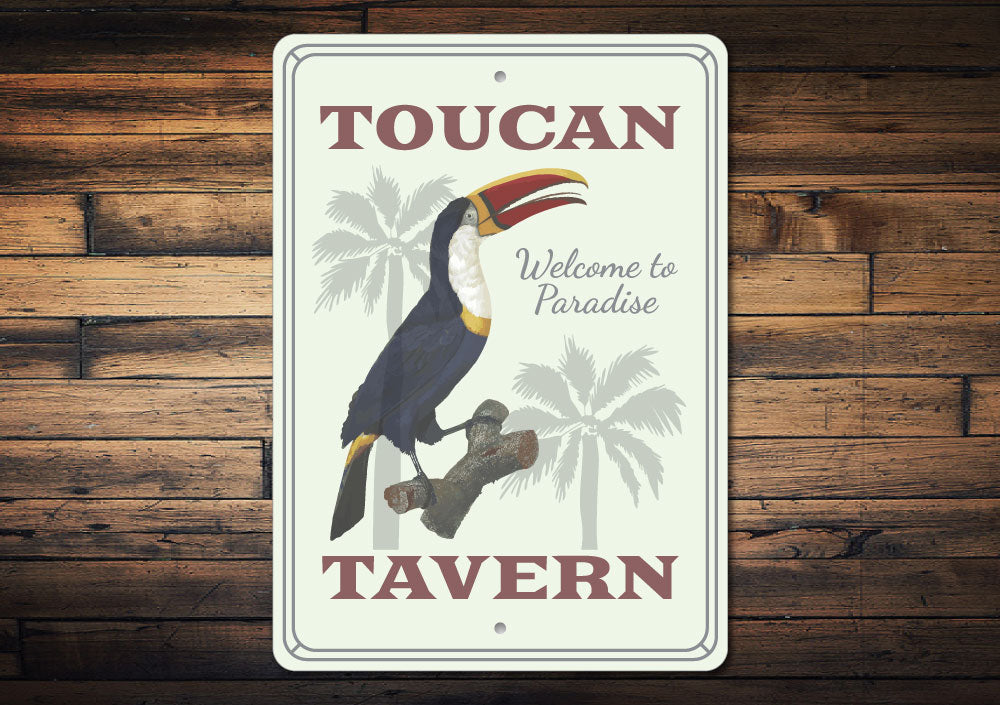 Toucan Tavern Sign Aluminum Sign