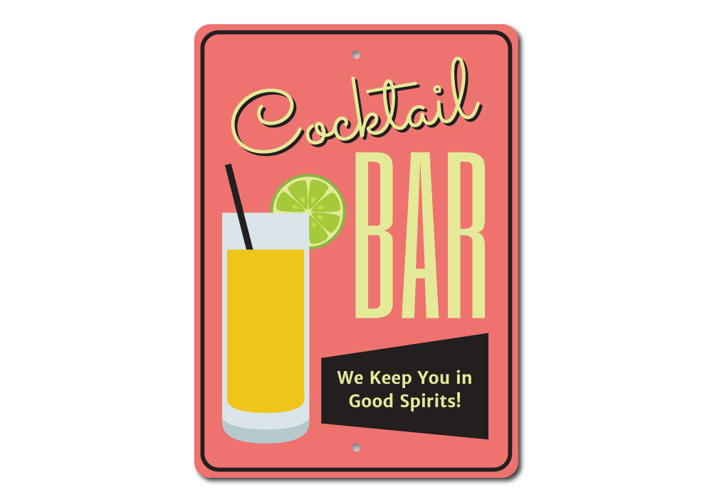 Cocktail Bar Sign Aluminum Sign