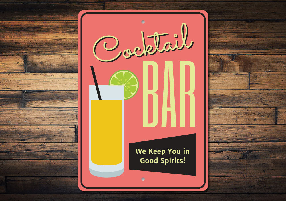 Cocktail Bar Sign Aluminum Sign