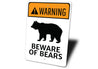 Bear Warning Sign Aluminum Sign