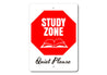 Study Zone Sign