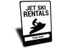 Jet Ski Rentals This Way Sign