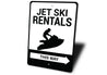 Jet Ski Rentals This Way Sign