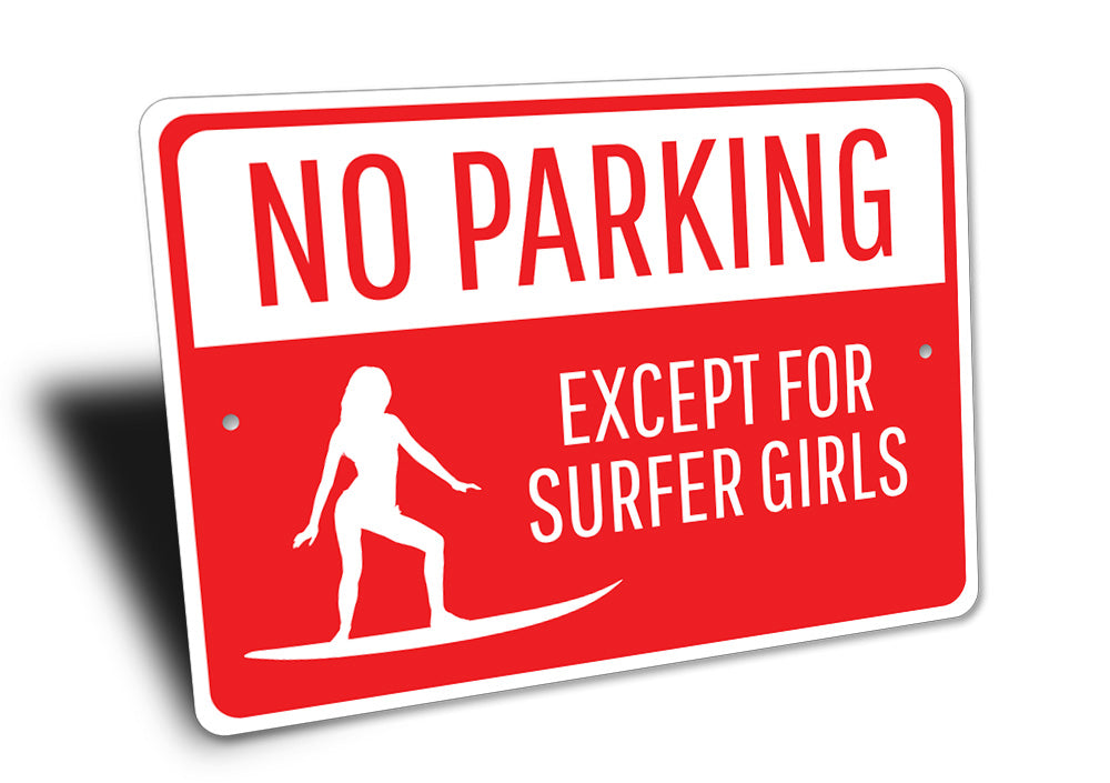 Surfer Girl Parking Only Sign