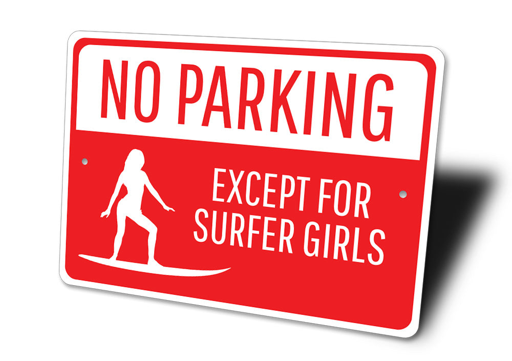 Surfer Girl Parking Only Sign