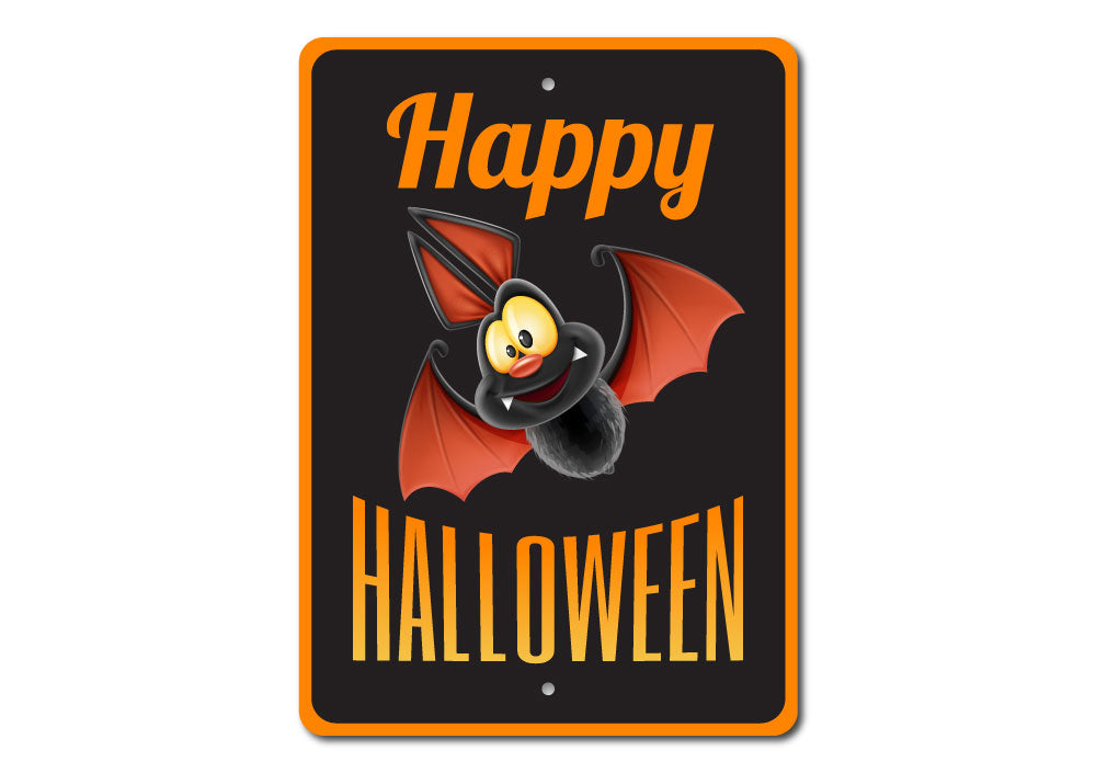 Happy Halloween Bat Sign